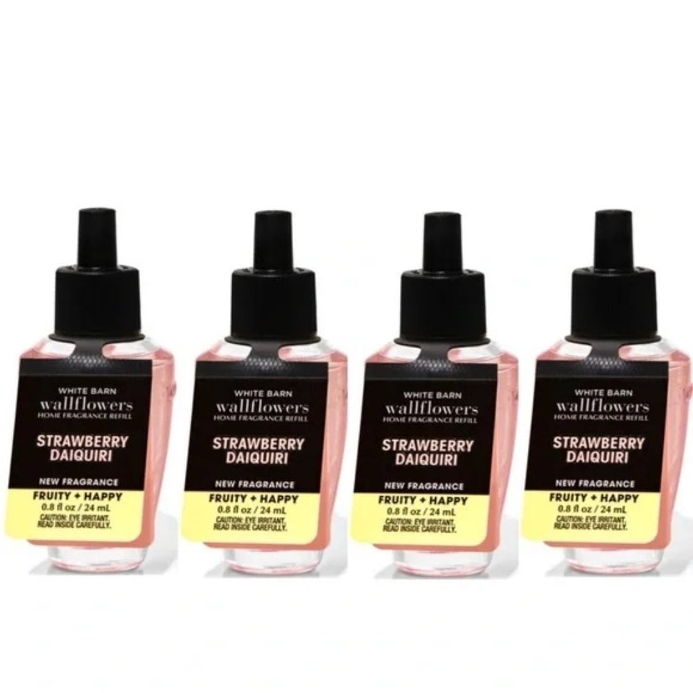 Bath and Body Works Strawberry Daiquiri Wallflowers Fragrance Refill Bulbs x 4